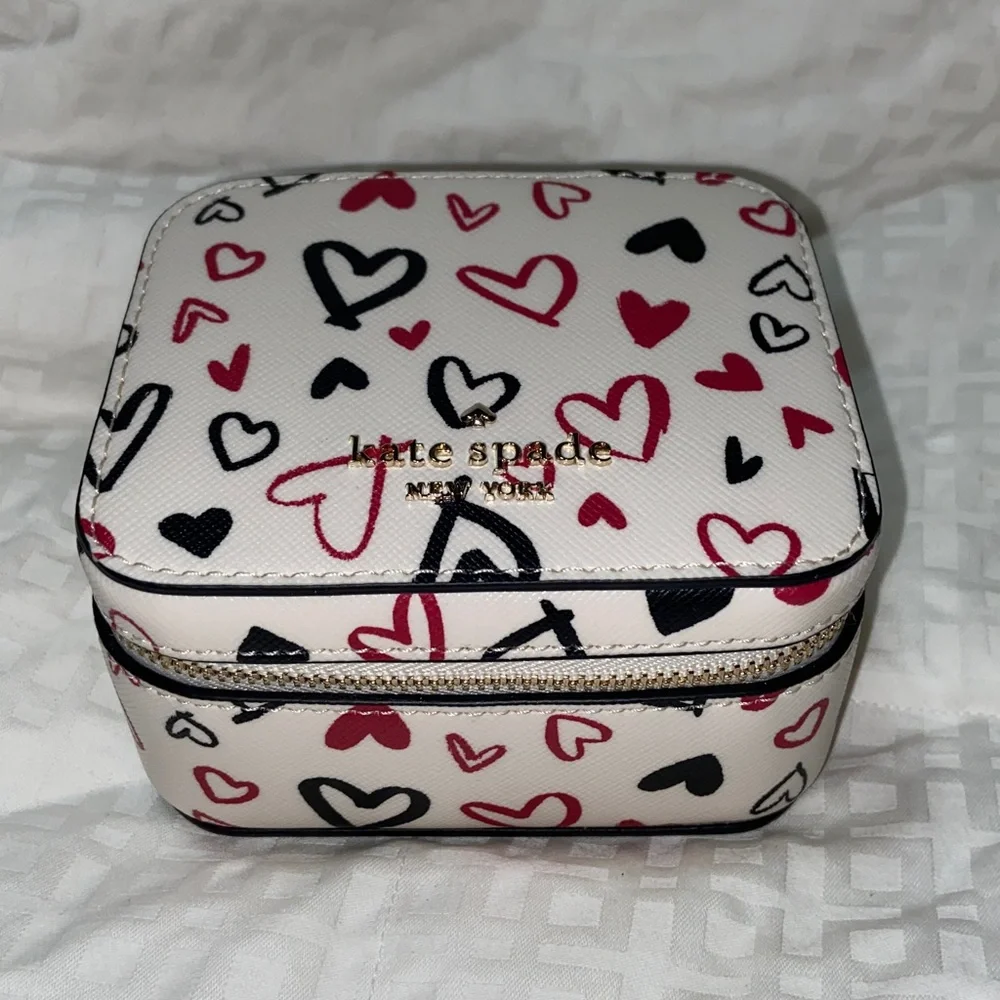 Nib Kate Spade Scribble Heart Staci Boxed Jewelry Holder